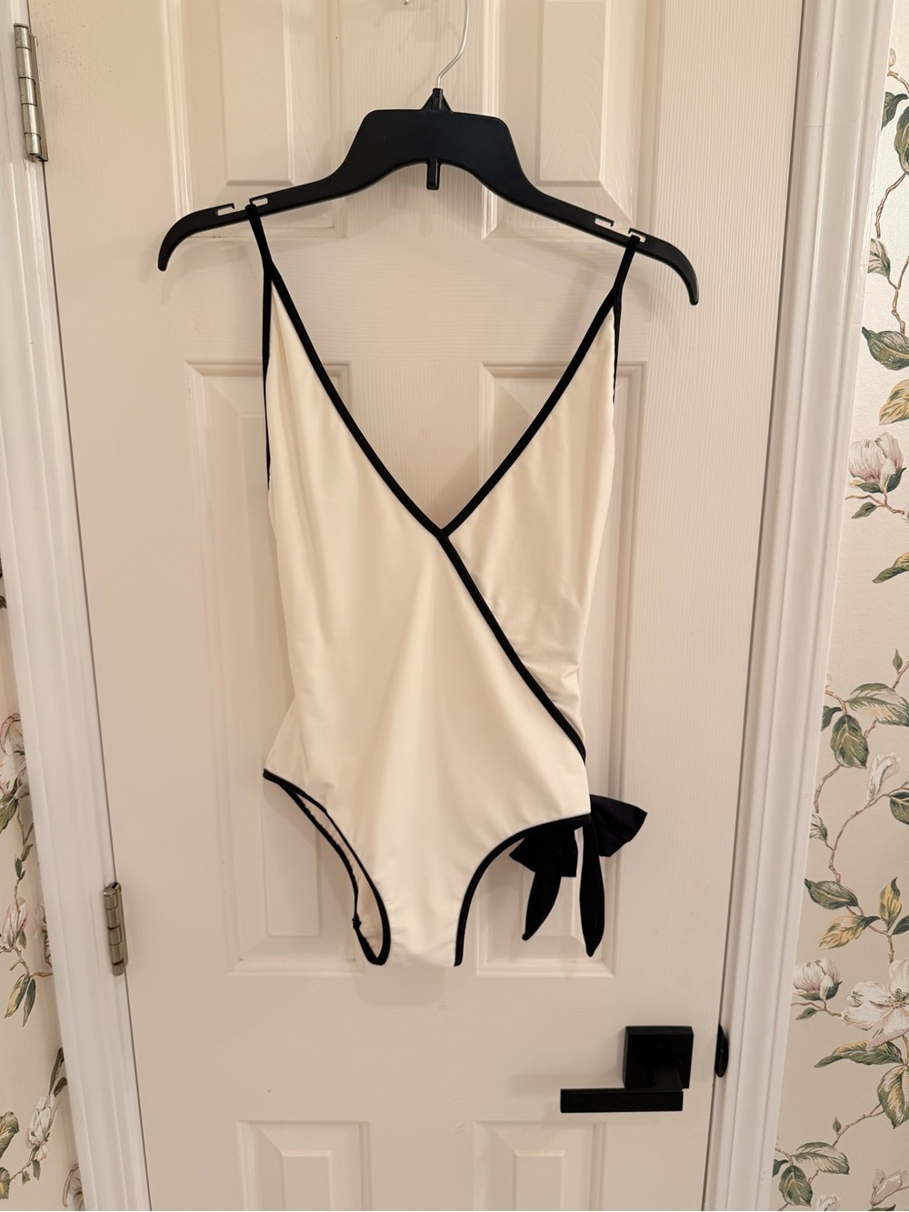 Marc By Marc Jacobs Cream One-Piece Swimsuit with Black Trim